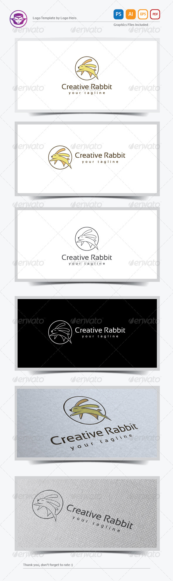 Creative Rabbit Logo Template
