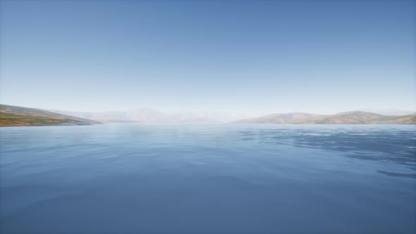 Lake in Hills on Summer Day