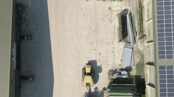 Bird's Eye View of A Farm Yard with Plant Machinery