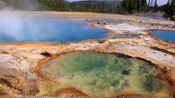 Geothermal landscapes of Yellowstone National Park