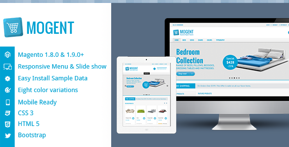 Mogent:  Mobile ready Magento template