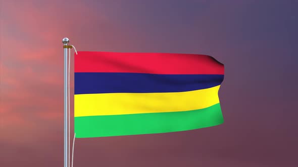 Mauritius Flag 4k