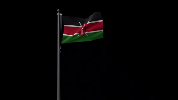 Kenya Flag With Alpha 2K