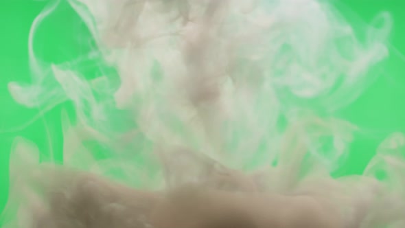 Smoke on Green Chroma Key Background alt