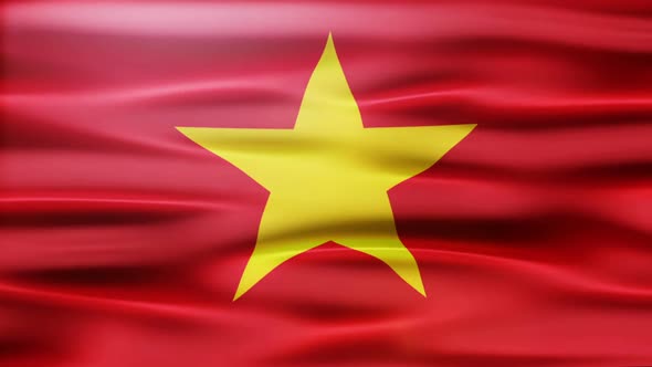 Vietnam Flag Waving