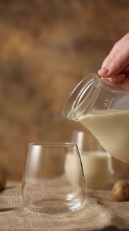 Potato Milk Alternative Non Dairy Drink in Glass