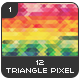 12 Triangle Pixel Backgrounds Pack 1 - GraphicRiver Item for Sale