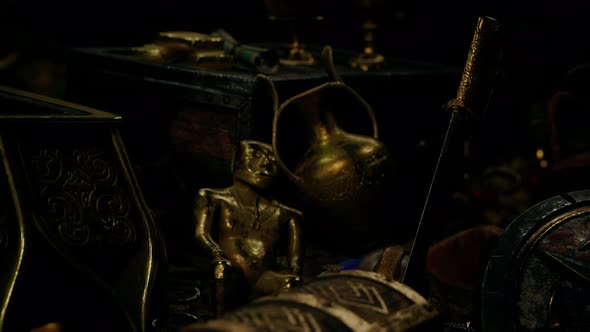 Jewels and Gold Coins in the Dark alt