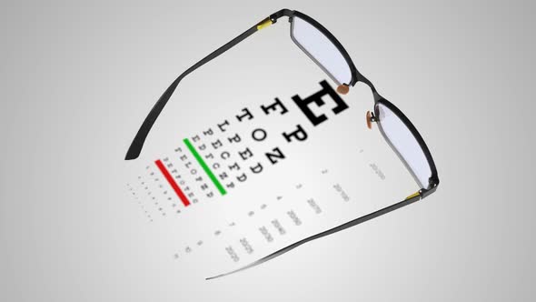 Spectacles with Eye Examination Chart 04