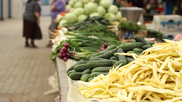 Healthy Vegetables at Traditional Market