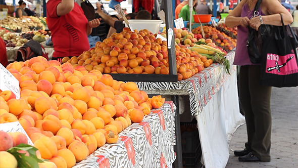 Buying Fruits at Traditional Market