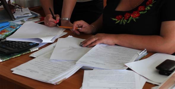 Young Girls At Work In The Office 