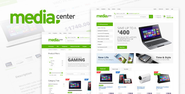 Media Center - elektroniczny szablon HTML eCommerce