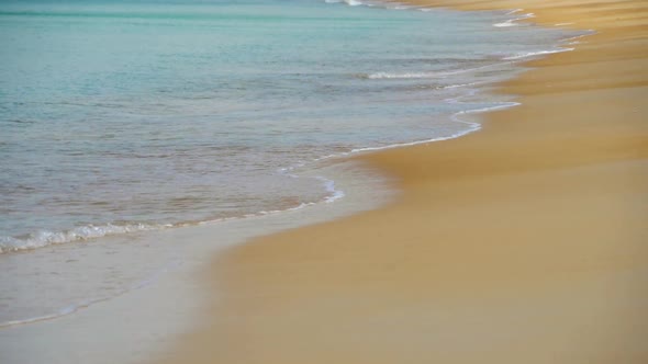 Azure Waves Rolled Shore of Nai Harn Beach