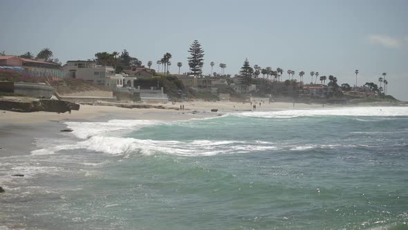 Ocean waves reaching a beach