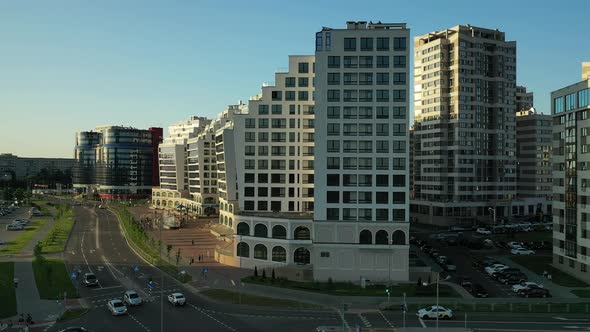 View From the Height of the New District in the City of Minsk