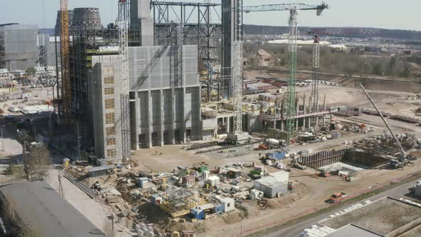 Large Scale Construction of Power Plant which Burns City Waste as a Fuel