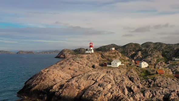 Coastal Lighthouse. Lindesnes Lighthouse Is a Coastal Lighthouse at the Southernmost Tip of Norway