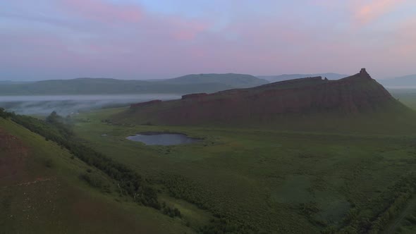 Morning Pano with Foggy Valley