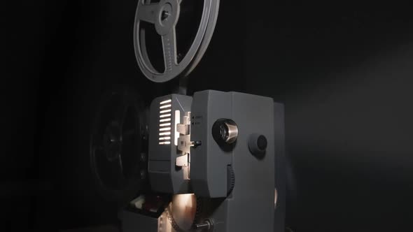 Old Projector Showing Film