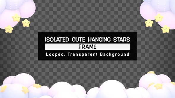 Isolated Cute Hanging Stars Frame