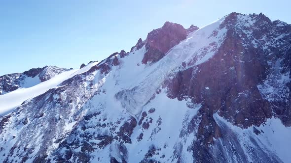 High Snowcapped Peaks and Glaciers