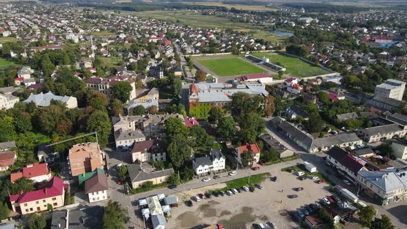 Aerial Shot City Brody, Ukraine