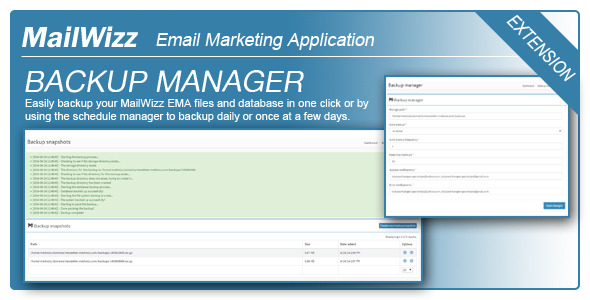 Backup Manager for MailWizz EMA