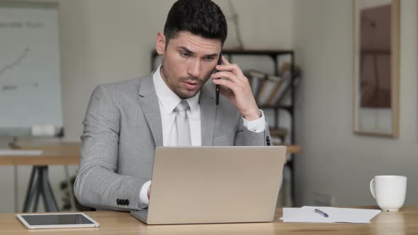 Negotiation, Businessman Talking on Phone