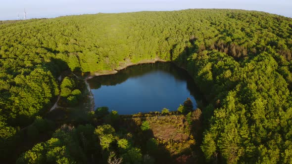 Aspromonte Park Mountain in Calabria with Lake