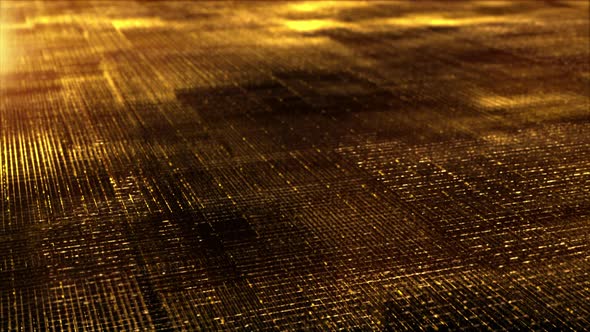 Abstract Gold Particles Matrix Grid Particle Background 04