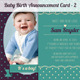 Baby Birth Announcement Card - 2 - GraphicRiver Item for Sale