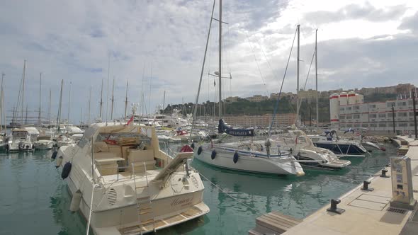 Boats in Hercules Port, Monaco