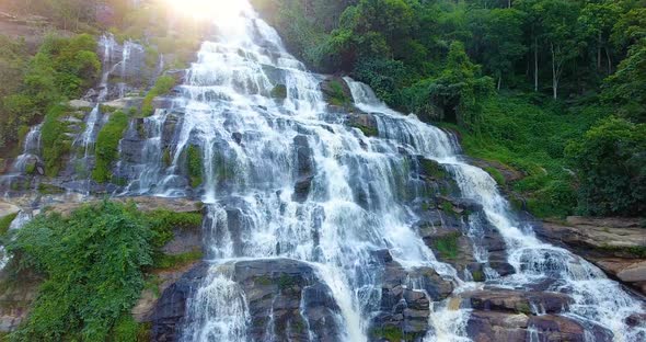 Aerial View of Maeya Waterfall Thailand