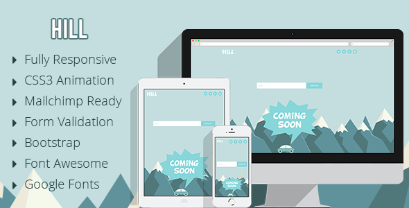 Hill - Animated Coming Soon Responsive Template