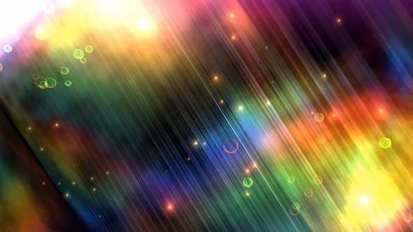 Rainbow Flares Bubble Strips Loop Background