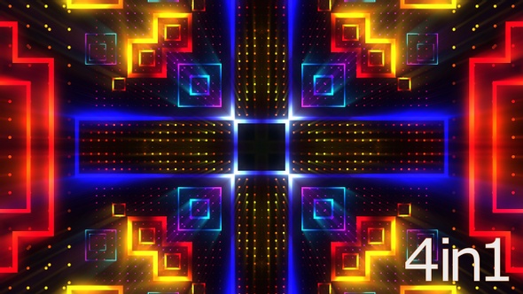 Neon Lights Vj Loops Pack