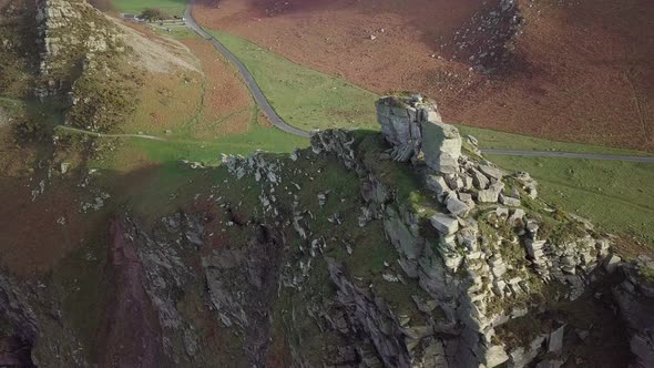 Valley Of Rocks Cliff By The Coastal Path Near Lynton In North Devon, United Kingdom During Daylight