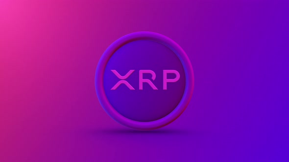 Xrp Ripple Rotating Coin Looping Background 4K