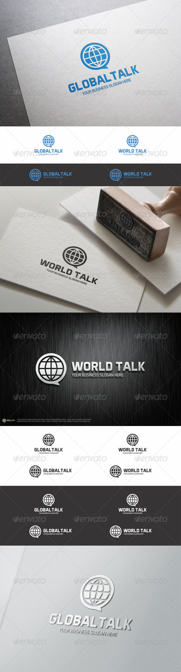 Global Talk Logo Template