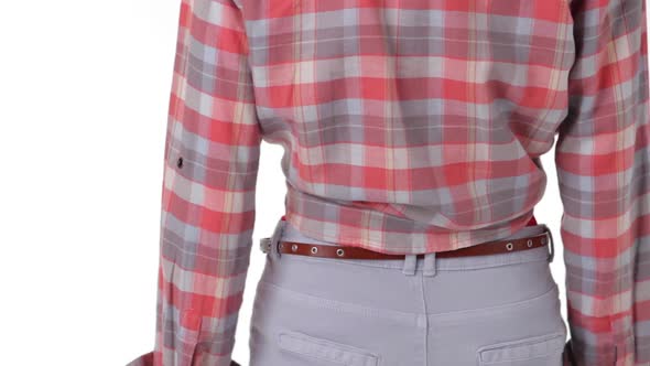 Mannequin in Checkered Shirt Turning