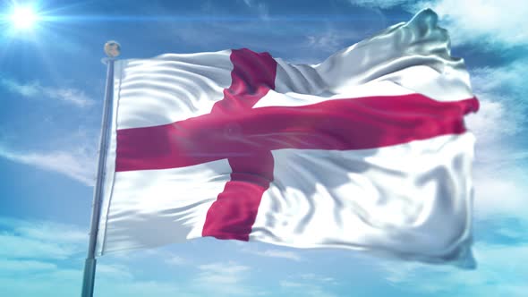 4K 3D England Flag