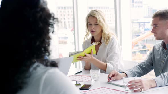 Creatives meeting in a modern office