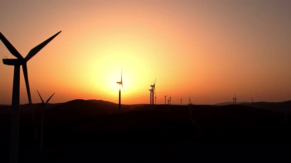 Windmills at The Sunset