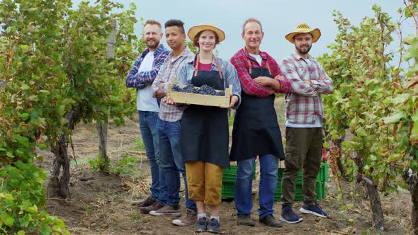 Good Looking Countryside People Posing in Front of