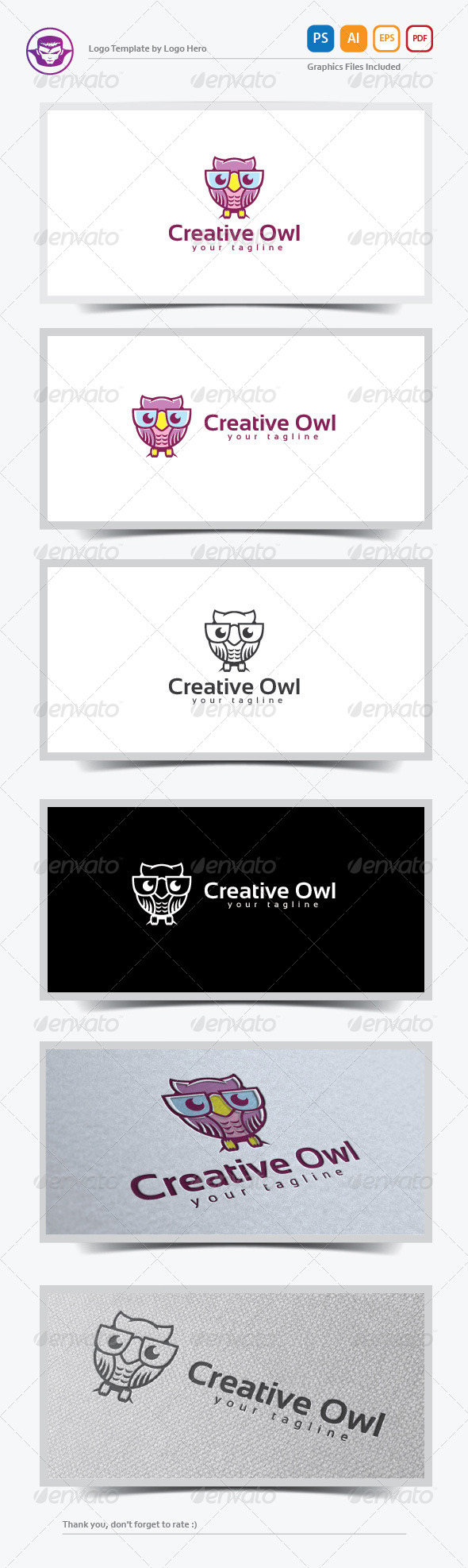 Creative Owl Logo Template