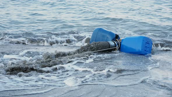 Surface Drainage Pump Is Bringing Sand From Underwater To the Beach.