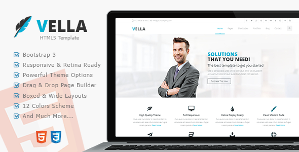 Vella - Premium Multipurpose Responsive Template