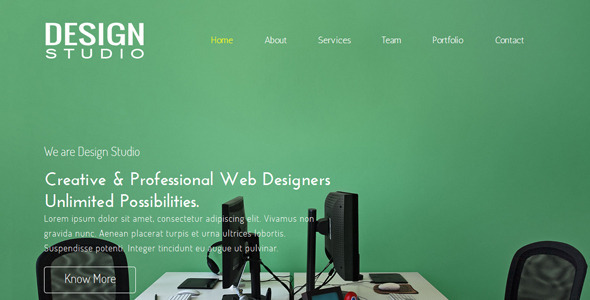 Design Studio One Page Muse Template
