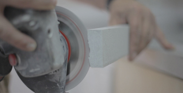 Radial Machine Cuts Marble